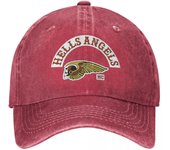 Hells Angels Logo hombres mujeres gorras de béisbol motocicleta Club Brotherhood sombreros de mezclilla desgastados gorra clásica de verano Snapback sombrero One Size