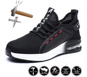 Zapatos de trabajo Botas de seguridad con punta de acero transpirables Zapatos de trabajo de seguridad livianos para hombres y mujeres Zapatillas de trabajo para hombres Calzado de seguridad 39