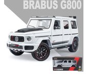 1:Modelo de aleación Brabus G800 a escala 24, coche de juguete fundido a presión, colección de amantes de los coches con luz de sonido, regalo de cumpleaños para niños, juguetes de Metal para niños 1/24-22x10x9.3cm negro