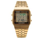 Reloj Casio A500wga 1df A500wga 1 digital cuadrado vintage retro horario mundial universal de metal A500WGA-1DF