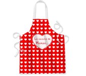 Les Trésors De Lily [L4889] - Delantal de cocina 'La Cuisine de Maman' rojo rojo