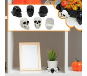 Almohadillas para pies con forma de cabeza de fantasma, juego de seis piezas de soporte para base de bonsái, seis bases, almohadillas para pies para macetas y plantas en macetas, diseño de escena de evento de Halloween One Size
