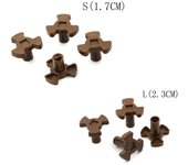 Eje del horno microondas, 4 piezas de piezas de reparación de placa de Mica para horno microondas 1.7cm