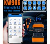 Detector de fallas automático KONNWEI KW906 V1.5 ELM327 Bluetooth 5.0 OBDII Escáner ELM 327 OBD herramienta para Android PK Vgate rojo
