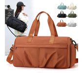 Bolsa de entrenamiento deportivo para yoga y fitness para mujer, bolsa de equipaje con separación de ropa seca y húmeda, bolsa de viaje de gran capacidad para distancias cortas, con bolsas de separación para zapatos verde