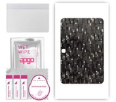 apgo Protective Skin Sticker for the back compatible with Samsung Galaxy Tab Advanced2, Wrap Film, Foil, Vinyl - Pattern Carbon Black Pixel