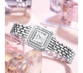 Reloj de lujo para mujer, relojes de pulsera de moda, relojes casuales para mujer, opción ideal para regalos de mujer plata