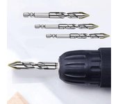 Brocas helicoidales excéntricas de alta resistencia de 3/4 piezas (6 mm, 8 mm, 10 mm y 12 mm) para mampostería y metal, para vidrio, azulejos y madera.
