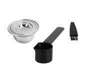 Kit de cápsulas de café con cuchara, cepillo, juntas y filtro reutilizable para BIALETTI.