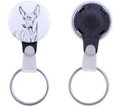 Cirneco dell'Etna - keychain with a dog portrait, pendant with the brand's own Art-Dog graphics