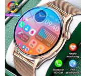 Reloj inteligente True AMOLED 2024 para mujer, pantalla que siempre muestra la hora, 466 x 466 HD, rastreador de salud, llamadas de voz, reloj inteligente para mujer para Xiaomi Silicon negro