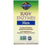 Garden of Life, RAW Enzymes, para hombres, 90 cápsulas vegetales