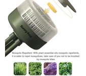 SunnyFeel-ventilador sin aspas para acampar al aire libre, repelente de mosquitos, ventilador de escritorio recargable por USB, tienda portátil verde