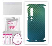 apgo Protective Skin Sticker for the back+sides compatible with Xiaomi Mi 10 Pro 5G, Full Wrap Film, Foil, Vinyl - Pattern Carbon Chameleon CAKA1