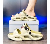 Zapatillas de verano para hombre para exteriores: Sandalias antideslizantes de suela gruesa, cómodas para baño, playa, deportes y conducción. Doble propósito. Sin olor. Size 45