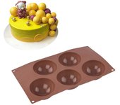 Molde para tartas de silicona de grado alimenticio, fácil de desmoldar, diseño hemisférico, molde para chocolate