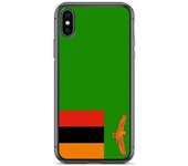 Funda para iPhone - PIXELFORMA - iPhone X - Drapeau de la Zambie - Sopa de silicona - Diseño ligero