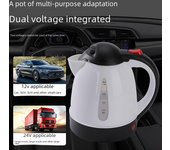 Hervidor eléctrico portátil para coche de 12 V/24 V con apagado automático 24V - Suitable for large trucks, lorries negro