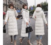 Chaqueta larga y ajustada con capucha para mujer, abrigo de invierno, Parkas acolchadas, acolchadas de algodón M rojo