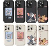 Funda E-6 de Tom y Jerry para iPhone 15, 14, 13, 12 y 8 Plus, Samsung S24, S23 Ultra, A04S, A05S, Huawei P40, P50, P60, Nova 11 Pro Max, OPPO A17K y Reno 10 Huawei P60 Pro ciervo