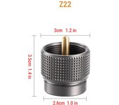 Juego de accesorios de Gas, válvula de inflado de alivio de presión, cabezal de conversión Ipe, adaptador de Gas largo de propano plata