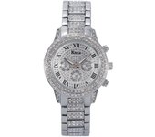 Relojes de pulsera para mujer, reloj de pulsera de cuarzo con diamantes de imitación y correa de acero Love, reloj de moda de lujo para mujer plata