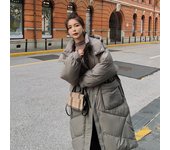 Chaqueta De Algodón Engrosada De Otoño E Invierno para Mujer Abrigo Suelto Chaqueta De Algodón De Longitud Media M beige