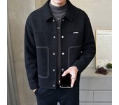 Nuevas chaquetas de otoño e invierno para hombre, elegantes chaquetas de solapa para hombre, versátiles, tops para hombre S