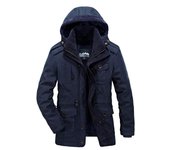 Una chaqueta de invierno de moda para hombres, una chaqueta de algodón polar grueso, una chaqueta acolchada cálida para hombres, una chaqueta de algodón de gran tamaño L
