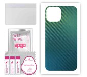 apgo Protective Skin Sticker for the back compatible with Apple iPhone 13 mini, Wrap Film, Foil, Vinyl - Pattern Carbon Chameleon CAKA1