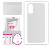 apgo Protective Skin Sticker for the back compatible with Oppo Reno4, Wrap Film, Foil, Vinyl - Pattern Transparent Carbon