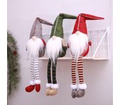 Navidad muñeco sin rostro Papá Noel adornos de exhibición de ventana One Size gris