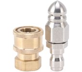 Boquilla de alcantarillado compacta G1/4 Boquilla de manguera de drenaje de inserción rápida Accesorios de boquilla de lavadora a presión Alcantarillado para
