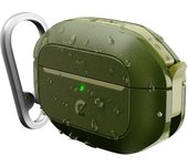 Estuche impermeable KeyBudz Element para AirPods Pro de 2.ª generación y 1.ª generación. Estuche rígido de policarbonato reciclado, resistente a golpes y con certificación MIL. bosque verde