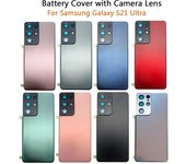 Reemplazo para Samsung Galaxy S21 Ultra, tapa de batería, puerta trasera, carcasa trasera + piezas de reparación de lente de cámara S21 Ultra Green