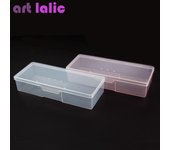 1 soporte para esmalte de uñas, caja de almacenamiento de suministros de plástico para uñas, soporte de almacenamiento de herramientas para tachuelas rectangulares blanco