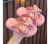 Zapatillas lindas con lazo de lunares para niños, zapatos de playa para niña con fondo suave para bebé, con lazo de verano 24 blanco