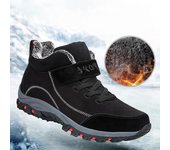 Botas impermeables de invierno para hombre, botas cálidas de ante para nieve para mujer, zapatos informales de trabajo para hombre, botines antideslizantes de alta calidad 43 azul