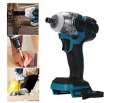 Llave de impacto eléctrica sin escobillas, destornillador eléctrico 1/2 para batería Makita de 18V