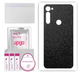 apgo Protective Skin Sticker for the back compatible with Motorola Moto G Pro, Wrap Film, Foil, Vinyl - Pattern Black Honeycomb