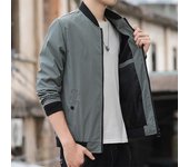 Chaqueta de hombre de moda para primavera y otoño, nueva chaqueta informal holgada de estilo coreano verde simple para hombre M