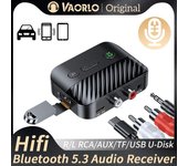 Receptor de Audio Bluetooth 5.3 Hifi Estéreo Música R/L 2 RCA/AUX 3.5MM/TF/USB Disco U Adaptador Inalámbrico Con Micrófono Llamada Para Coche/Altavoces C68S