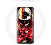 Coque pour Samsung Galaxy S9 Formule 1 Sebastian Vettel F1 Rouge