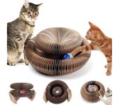 Juguete mágico para gatos, rascador para gatos, tablero para rascar, poste rascador corrugado redondo, juguetes
