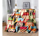 Manta Cascanueces árbol de Navidad estrella manta de terciopelo ultra suave manta de cama ligera edredón duradero decoración del hogar 75x90cm