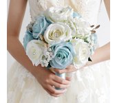 Ramos de novia con rosas, ramo de dama de honor, ramo de novia con flores, ramo de boda con diamantes para compromiso, despedida de soltera blanco