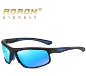 Gafas de sol polarizadas deportivas extraíbles para hombre, montura TR, gafas coloridas para correr y pescar al aire libre, regalos para hombres negro