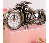 Reloj despertador creativo con forma de motocicleta, reloj despertador de mesa, regalo de cumpleaños para el hogar, reloj genial rojo/oro
