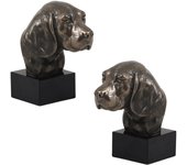 Beagle - Dog statue, bust on stone base, sculpture, trophy for dog show by Art-Dog brand marrón