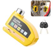 Candado antirrobo de seguridad para bicicleta, motocicleta, freno de disco, con alarma, de aleación de aluminio, para bicicletas eléctricas, scooters. negro